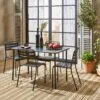 Table De Jardin Métal, 4 Chaises Couleur : Anthracite 2 Table De Jardin Métal, 4 Chaises Couleur : Anthracite -Sweeek mt120x70r4at 587f35ab0b9d7d054f9c0ca6bf83193f