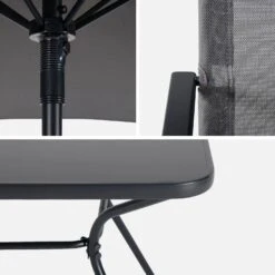 Table De Jardin Acier, 6 Fauteuils Et 1 Parasol 17 Table De Jardin Acier, 6 Fauteuils Et 1 Parasol -Sweeek mt140r6umbat f7175b32f475fcaa6ec494b40d61d38c