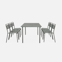 Table De Jardin Métal 6 Chaises Couleur : Savane 12 Table De Jardin Métal 6 Chaises Couleur : Savane -Sweeek mt160x90r6sav 04c7c656286d168819737827811442b1