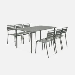 Table De Jardin Métal 6 Chaises Couleur : Savane 11 Table De Jardin Métal 6 Chaises Couleur : Savane -Sweeek mt160x90r6sav 894a128a67c7c7f6b323d811a3ab721a