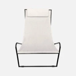 Fauteuil Relax En Toile, Structure Métal -Sweeek mtrlxkdecru 1591b011e6862ca31aee74f832019f1e