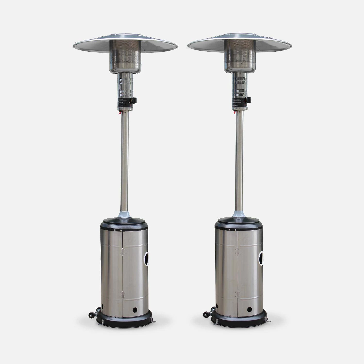 Lot De 2 Parasols Chauffants Gaz 12,5kW 3 Lot De 2 Parasols Chauffants Gaz 12,5kW