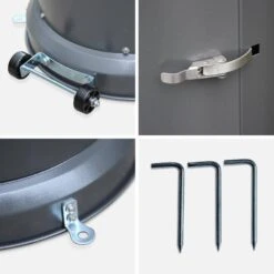 Lot De 2 Parasols Chauffants Gaz 12,5kW Couleur : Gris 11 Lot De 2 Parasols Chauffants Gaz 12,5kW Couleur : Gris -Sweeek pc1204gyx2 9c809414e8c3b674581d53477aa0f539