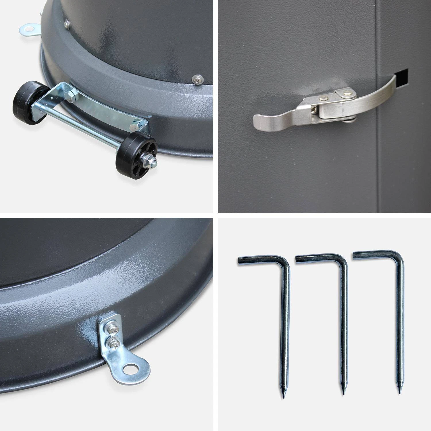 Lot De 2 Parasols Chauffants Gaz 12,5kW Couleur : Gris 7 Lot De 2 Parasols Chauffants Gaz 12,5kW Couleur : Gris – Image 5