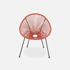 Fauteuil Oeuf En Corde (lot De 2) Couleur : Terracotta -Sweeek pex2ter 3a335461cbbf7be8ca079c85ba81fd34