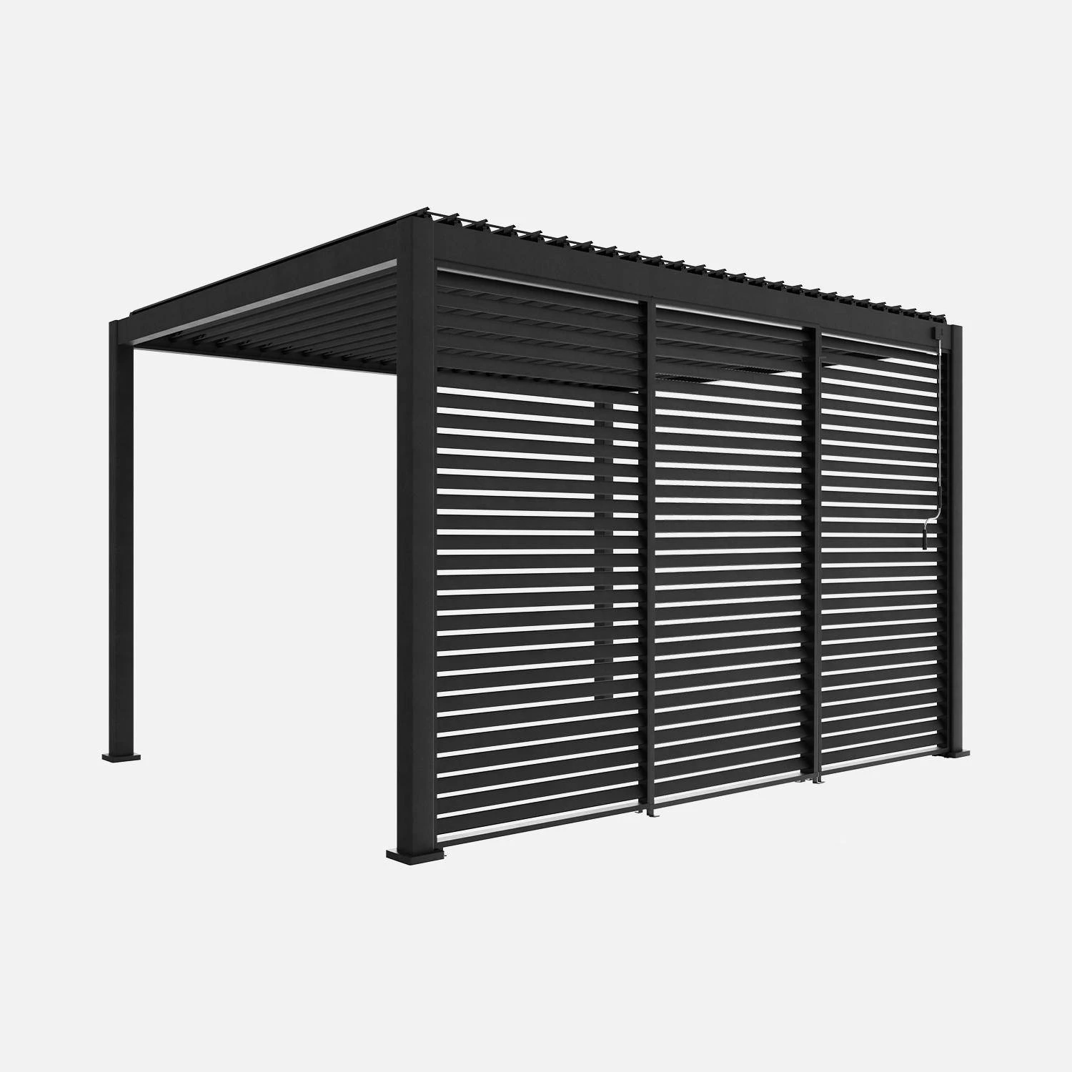 Pergola Bioclimatique Aluminium 3x4 Et Lot De 3 Persiennes 130cm 3 Pergola Bioclimatique Aluminium 3x4 Et Lot De 3 Persiennes 130cm