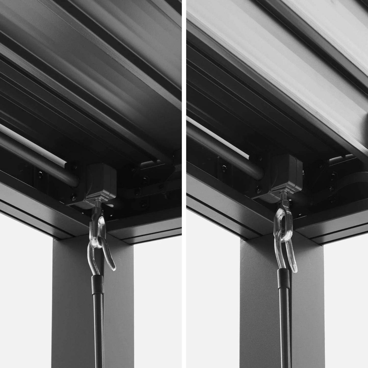 Pergola Bioclimatique, Aluminium Et Acier, 3x3 M, Lames Orientables 7 Pergola Bioclimatique, Aluminium Et Acier, 3x3 M, Lames Orientables – Image 5