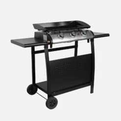 Plancha Gaz 3 Brûleurs Inox 7,5kW Avec Chariot -Sweeek ph1003trolley 44ebac113494f5c01a4727d250830ec0