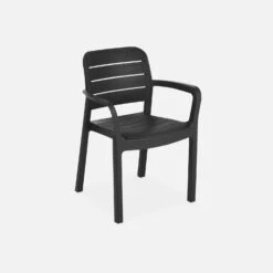 Table De Jardin Modulable Résine + 8 Chaises Empilables -Sweeek plk150x2tr8bk 14fb0774ac1ce638c3662328a6716ea5