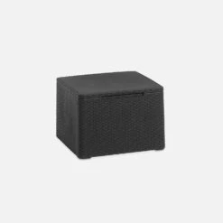 Salon De Jardin Imitation Rotin 4 Places -Sweeek plk2518bkgy a0dab68b407ad48b0f8bed7b626bd43e