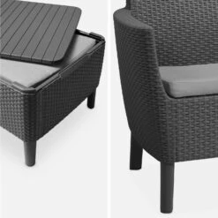 Salon De Jardin Imitation Rotin 5 Places 13 Salon De Jardin Imitation Rotin 5 Places -Sweeek plk3101bkgy 65e8f86956b7dc96326b76d581dbcdd7