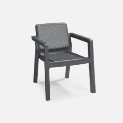 Salon De Jardin Résine Injectée 4 Places Sans Coussins -Sweeek plk4kdbk b075b427bd5a372eb5a108ed09ab1f7a