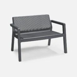 Salon De Jardin Résine Injectée 4 Places Sans Coussins -Sweeek plk4kdbk e4c5d3837c4ce33277101e3b4b83f5fc