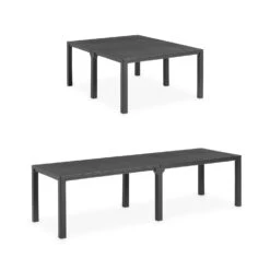 Table De Jardin Modulable Résine De Synthèse 4 à 10 Places -Sweeek plktbl150bkx2 f2496ac0b3cba8c4c5d94c82fab32e82