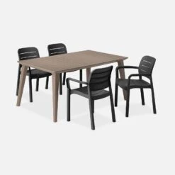 Table De Jardin Résine De Synthèse 4 à 6 Places Couleur : Cappuccino -Sweeek plktbl160cp 9914c3ae24ec3ab76dca6bdf8b1b56bc