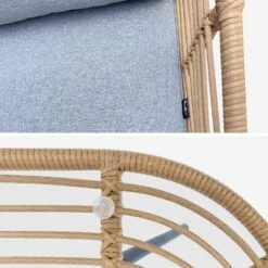 Salon De Jardin Bas Résine Tressée Effet Rotin 5 Places Couleur : Bois / Gris Chiné 13 Salon De Jardin Bas Résine Tressée Effet Rotin 5 Places Couleur : Bois / Gris Chiné -Sweeek raw3101gy 5388ba082b182954aa95cea35bc92e4d