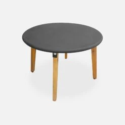 Salon De Jardin Bas Résine Tressée Effet Rotin 2 Places Couleur : Gris Chiné -Sweeek rawarmtx2gy 6253fa89edab819bfe96e0d2ff788a6c