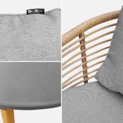 Salon De Jardin Bas Résine Tressée Effet Rotin 2 Places Couleur : Gris Chiné -Sweeek rawarmtx2gy f362c98881aadb0ebfc95f2a23c2d909