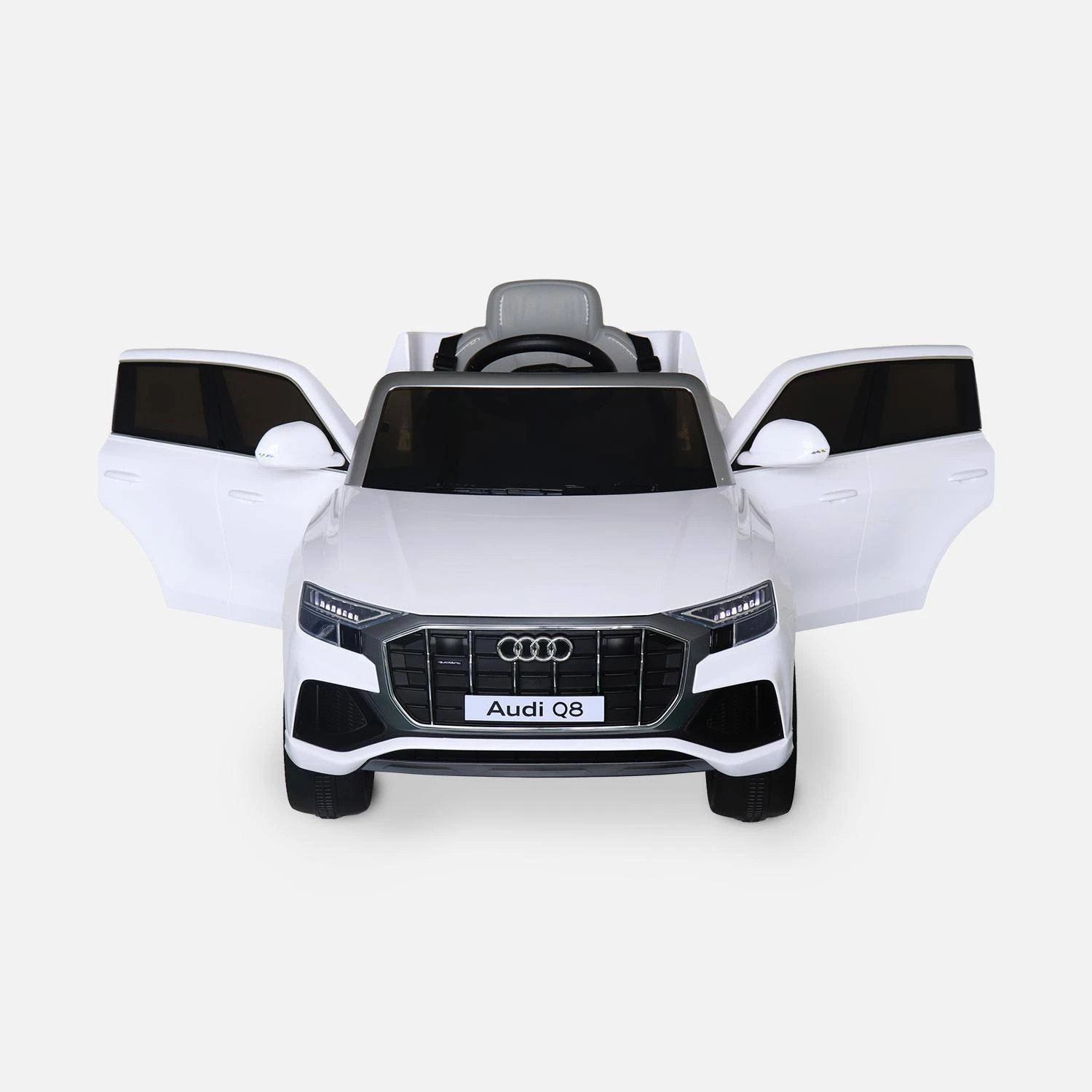 Voiture électrique Enfant Audi Q8 12V, 1 Place Couleur : Blanc 5 Voiture électrique Enfant Audi Q8 12V, 1 Place Couleur : Blanc – Image 3
