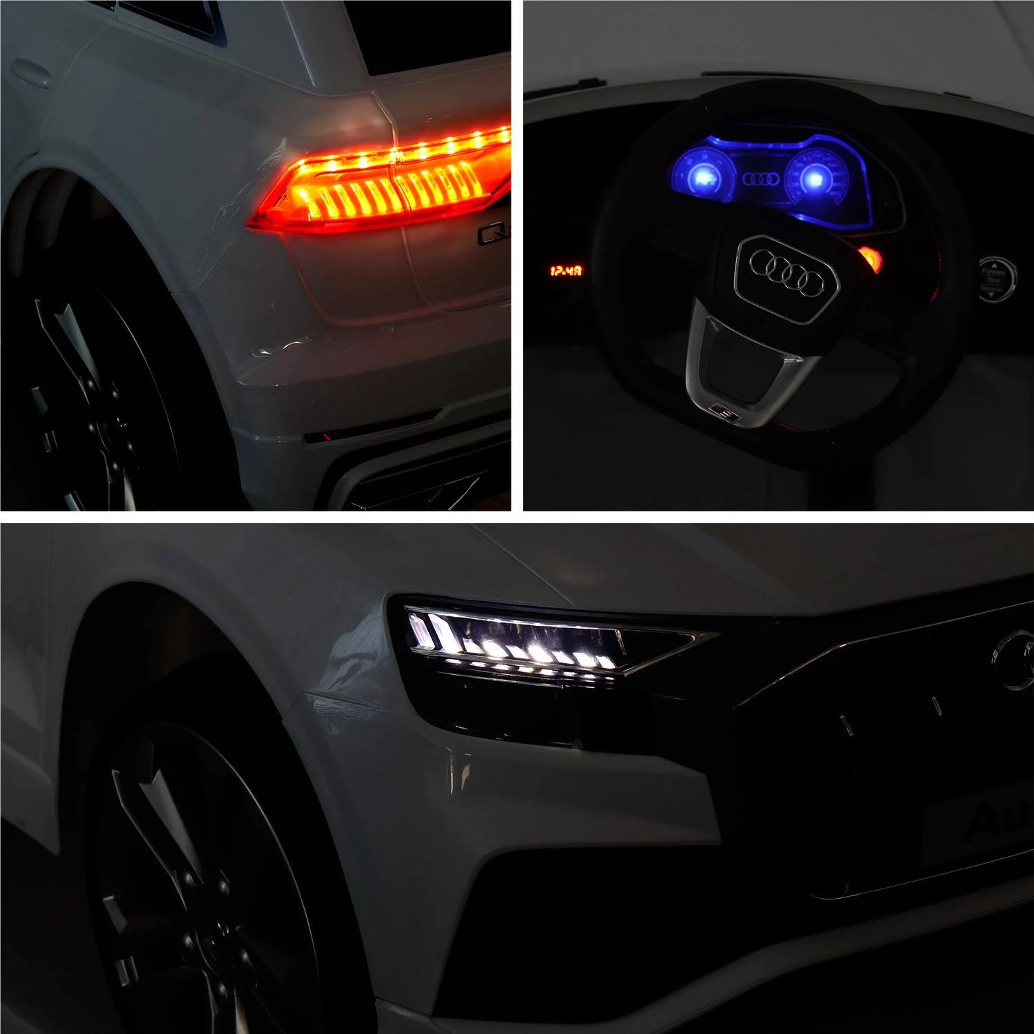 Voiture électrique Enfant Audi Q8 12V, 1 Place Couleur : Blanc 8 Voiture électrique Enfant Audi Q8 12V, 1 Place Couleur : Blanc – Image 6