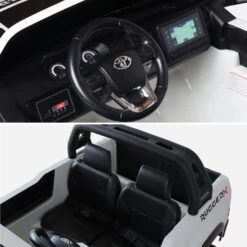 Voiture électrique Enfant Toyota Hilux 12V, 2 Places Couleur : Blanc -Sweeek roctoyhilrcwh f650f569a798c732ac4ddf18925f2aa6