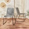 Chaise Jardin En Corde Empilable (lot De 2) Couleur : Gris Clair 2 Chaise Jardin En Corde Empilable (lot De 2) Couleur : Gris Clair -Sweeek ropechrx2lgy 9f9d2510d31d3d39485558c34a055fd4