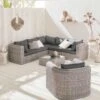 Salon De Jardin Résine Tressée Ronde 6 Places Couleur : Gris / Gris Chiné 2 Salon De Jardin Résine Tressée Ronde 6 Places Couleur : Gris / Gris Chiné -Sweeek rw3005gy fb573f59f5a0829d408df498b5b58451