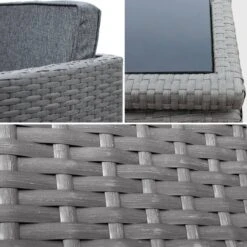 Salon De Jardin 6-10 Places Avec Housse - Vasto Couleur : Gris / Gris -Sweeek salon de jardin 6 10 places vasto avec housse coloris gris coussins gris chine table encastrable df4ecae29f9e6a797e42a57d3e80b4ae