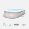 Piscine Gonflable Autoportée Rectangulaire Avec Accessoires 5x3m -Sweeek sp5x3fpkitgy aa624097792157f3a999bf0ef0807086