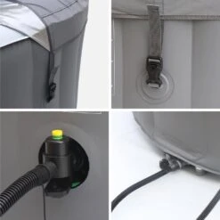 Spa Gonflable 4 Places Rond Bande LED, Système Anti-gel, Bâche 11 Spa Gonflable 4 Places Rond Bande LED, Système Anti-gel, Bâche -Sweeek spa180lrledgy 5e2e0a5e402cbc64ad5995b29e5e4d81