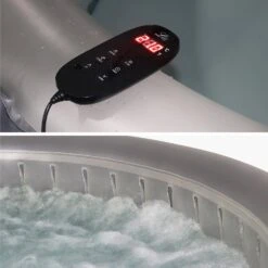 Spa Gonflable 4 Places Rond Bande LED, Système Anti-gel, Bâche 10 Spa Gonflable 4 Places Rond Bande LED, Système Anti-gel, Bâche -Sweeek spa180lrledgy 6464810a461dde9d261f46808bcb04bd