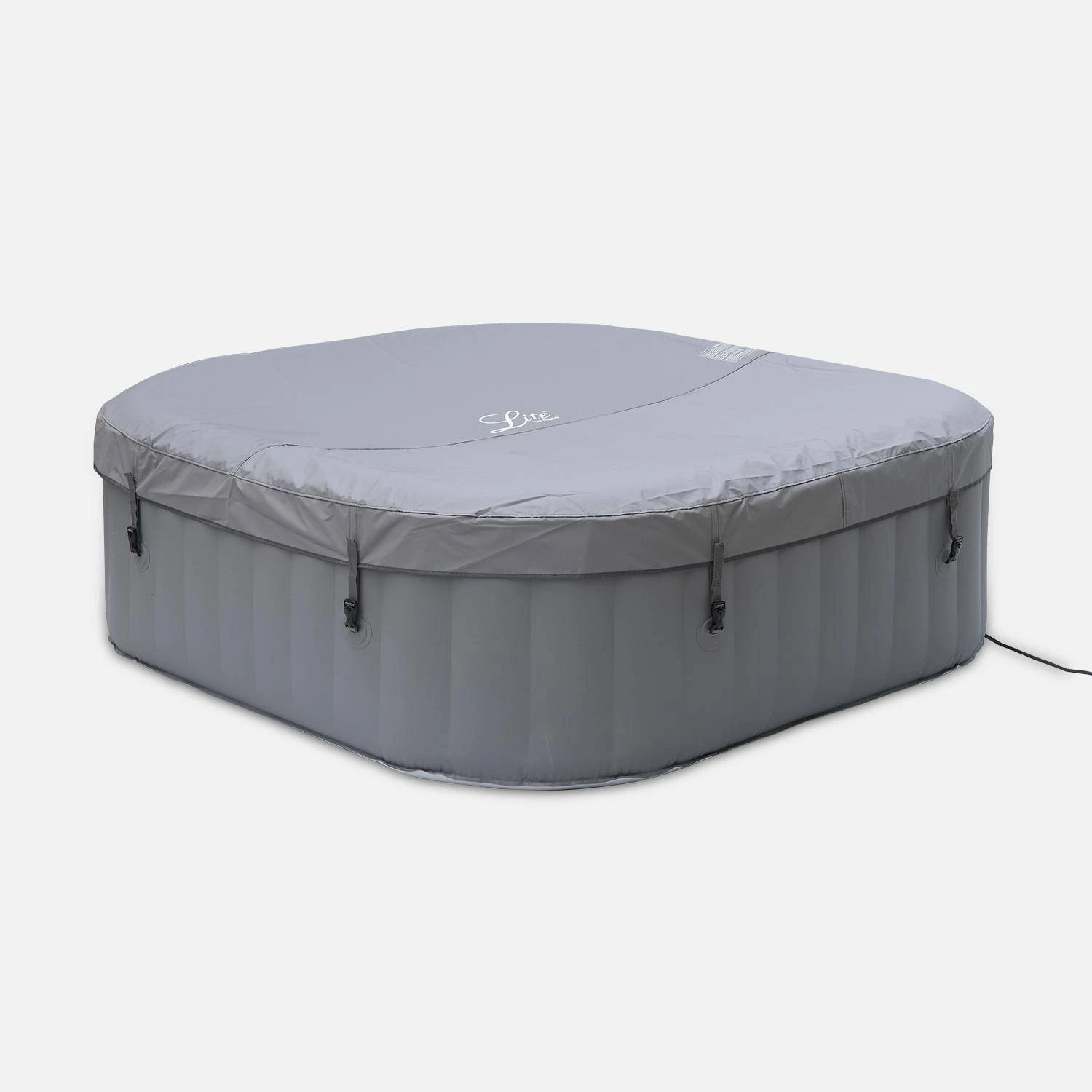 Spa Gonflable 6 Places Carré, Système Anti-gel Et Bâche 4 Spa Gonflable 6 Places Carré, Système Anti-gel Et Bâche – Image 2