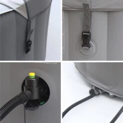 Spa Gonflable 6 Places Rond Bande LED, Système Anti-gel, Bâche 14 Spa Gonflable 6 Places Rond Bande LED, Système Anti-gel, Bâche -Sweeek spa205lrledgy f8296d67b52d21fa5b58b2692144461b