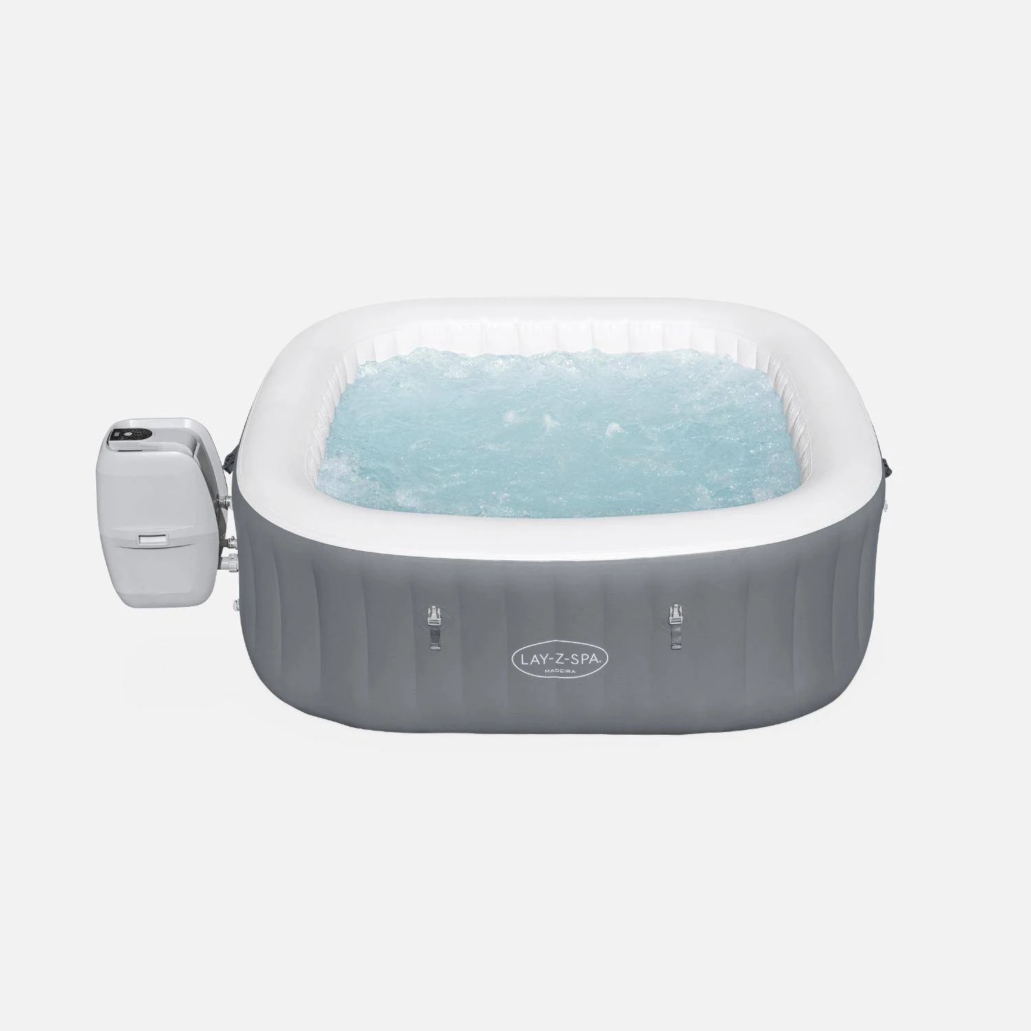 Spa Gonflable Lay-Z Spa Madeira Contrôle WIFI 6 Places Carré Avec Accessoires 4 Spa Gonflable Lay-Z Spa Madeira Contrôle WIFI 6 Places Carré Avec Accessoires – Image 2