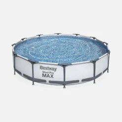 Piscine Hors Sol Tubulaire Ronde Avec Pompe Et Filtre ∅3,6m + Échelle -Sweeek spbw370fpl2 c3075c97c3ac6f027e03d2bdd320f9d2