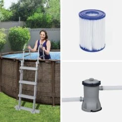 Piscine Tubulaire Ronde Avec Pompe, échelle Et Filtre Ø3,6m -Sweeek spbw370fpwk ee0bd22e8b68ea236f0b1f6ac86669df