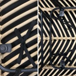 Table à Manger En Teck Recyclé 220cm + 6 Chaises Et 2 Fauteuils En Rotin Couleur : Noir -Sweeek tk220r8bk 51a7049e4ce7e8e82c4d6b8c1d8dadc7