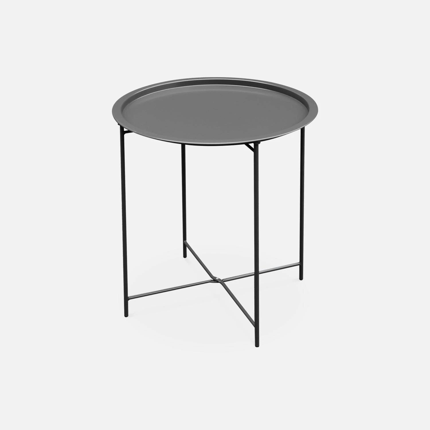 Table D'appoint Métal Ø46cm Couleur : Anthracite 3 Table D'appoint Métal Ø46cm Couleur : Anthracite