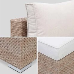 Salon De Jardin Résine Tressée 8 à 10 Places Couleur : Beige / Beige -Sweeek w001natbg 5ce5a140e5b193cedfb8e6848efbad4e