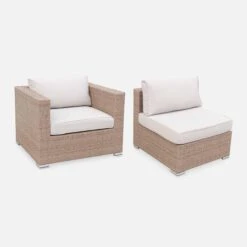 Salon De Jardin Résine Tressée 8 à 10 Places Couleur : Beige / Beige -Sweeek w001natbg dd9dcba60a6fe318685c96ebebd87d16