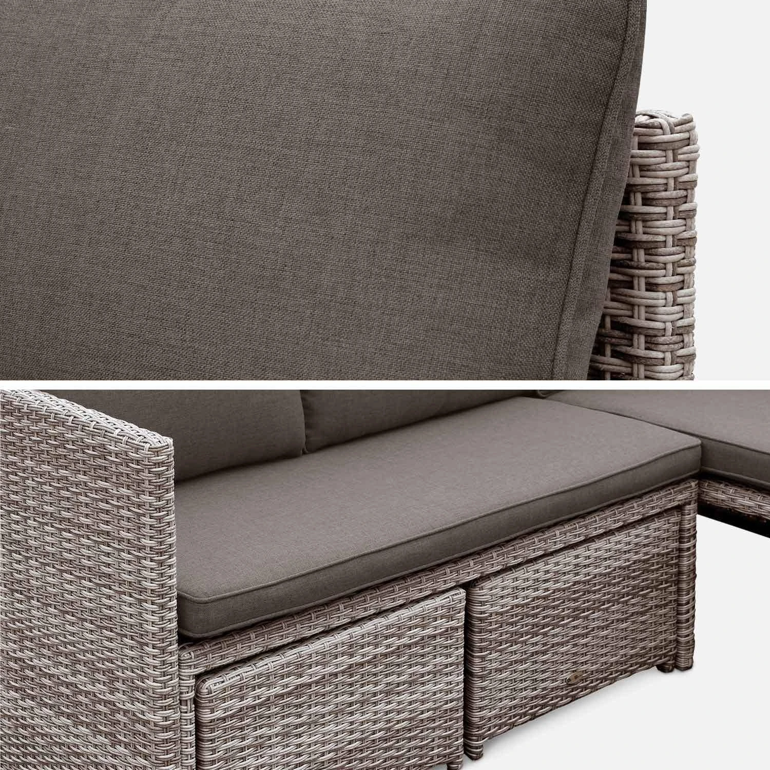 Salon De Jardin Résine Tressée 6 Places Couleur : Gris / Gris Taupe 11 Salon De Jardin Résine Tressée 6 Places Couleur : Gris / Gris Taupe – Image 9