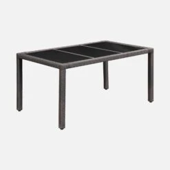 Table De Jardin Résine Tressée, 6 Fauteuils Couleur : Marron / Ecru 9 Table De Jardin Résine Tressée, 6 Fauteuils Couleur : Marron / Ecru -Sweeek wk150kdr6bn cb2fc76721bb640edaf97b1c29020de3