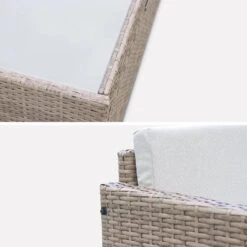 Salon De Jardin Résine Tressée 4 Places Couleur : Naturel / Beige 15 Salon De Jardin Résine Tressée 4 Places Couleur : Naturel / Beige -Sweeek wk3101lqnatbg a21fbe7c0a5f82511e210ab0812a3e2d