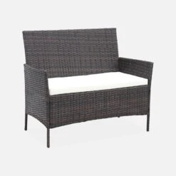 Salon De Jardin Résine Tressée 4 Places Couleur : Marron / Ecru 12 Salon De Jardin Résine Tressée 4 Places Couleur : Marron / Ecru -Sweeek wk3109lqbn 626109ae9a38ca8ce585559cc06745f6