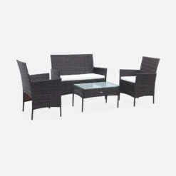 Salon De Jardin Résine Tressée 4 Places Couleur : Marron / Ecru 10 Salon De Jardin Résine Tressée 4 Places Couleur : Marron / Ecru -Sweeek wk3109lqbn 6c7c8335a9d7b29c0879ec88cfb53eeb
