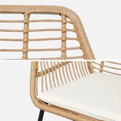 Salon De Jardin Résine Effet Rotin Et Métal 4 Places -Sweeek wk4bamb 0aa4efc0d225eb52319ef3021256cfff