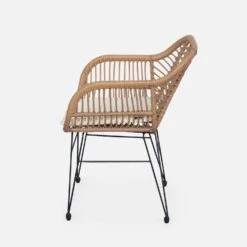 Fauteuil Effet Rotin Résine Et Métal (lot De 2) -Sweeek wkchrx2bamb e7fa6f8973ed0bf8fae1607e39015e68