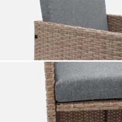 Table De Jardin Encastrable Résine, 10 Fauteuils Couleur : Beige / Gris Chiné 11 Table De Jardin Encastrable Résine, 10 Fauteuils Couleur : Beige / Gris Chiné -Sweeek wkdgcube10ntgy 98b3e938c36314b9747db83eb0a9287b