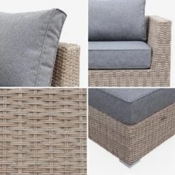 Salon De Jardin Résine Tressée Arrondie 12 à 14 Places Couleur : Beige / Gris Foncé -Sweeek wkvs2xlnatgy 913bee2574bda5fb24ff3a989f850b3b