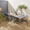 Table De Jardin Extensible Aluminium, 8 Chaises Couleur : Anthracite 1 Table De Jardin Extensible Aluminium, 8 Chaises Couleur : Anthracite -Sweeek xtp300r8co d382128c8350ac55f05506d240136ad6